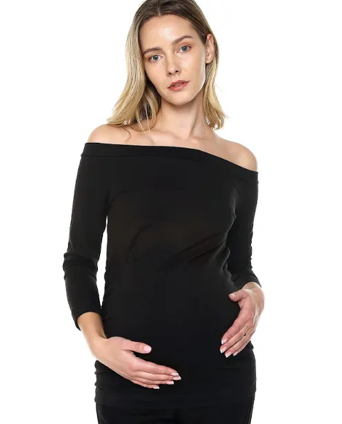 [MA001-3-S] MA001-3 Blusa Materna Escote Bardot (Talla S)