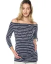 MA001-4 Blusa Materna Escote Bardot