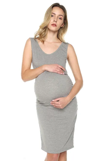 [MA011-2-S] MA011-2 Vestido materno manga sisa (Talla S)